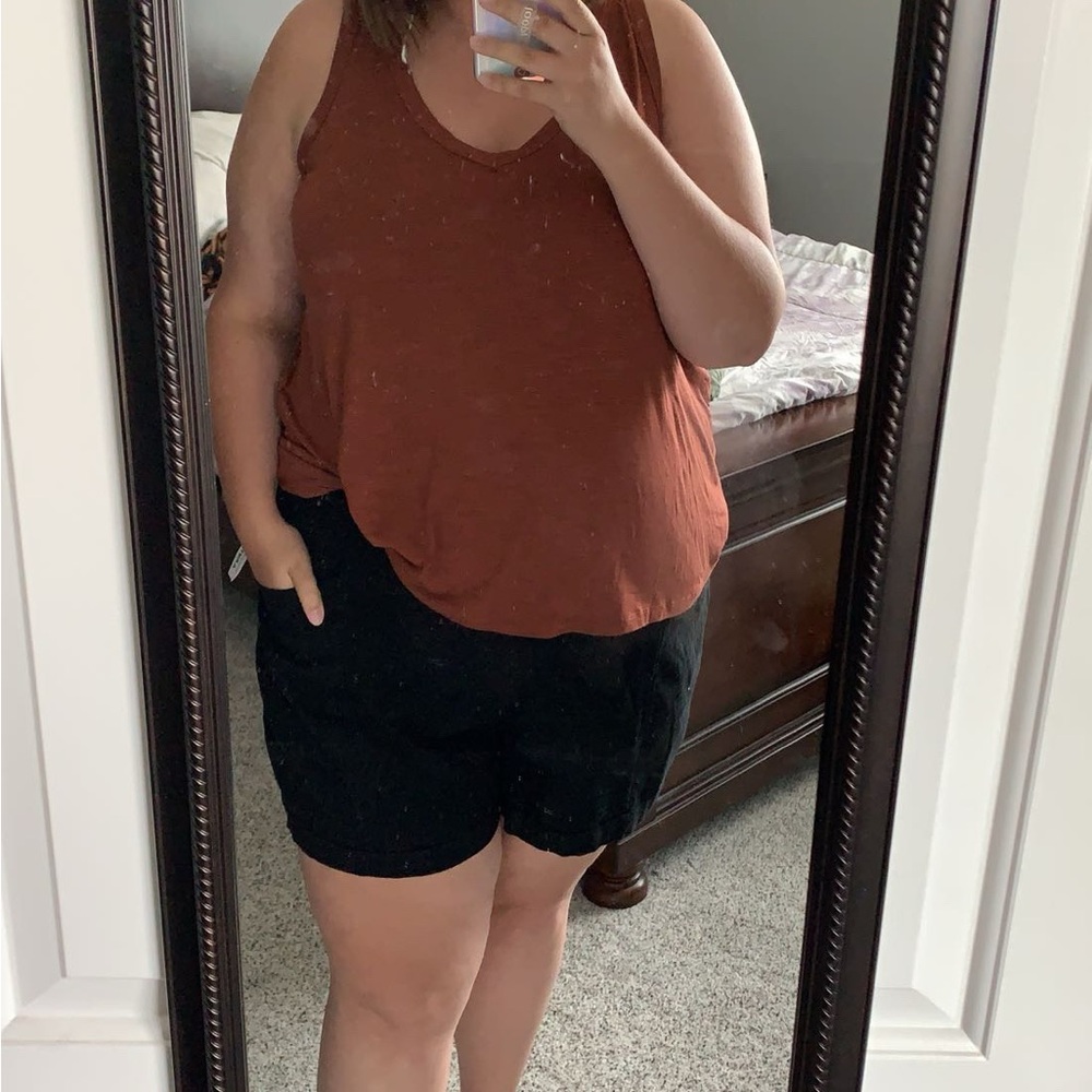 Burnt Orange Flowy Tank
